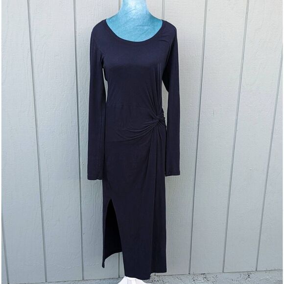 NWT Anthropologie Sundry Twist-Front Midi Dress w/ Slit. Medium - Picture 1 of 8